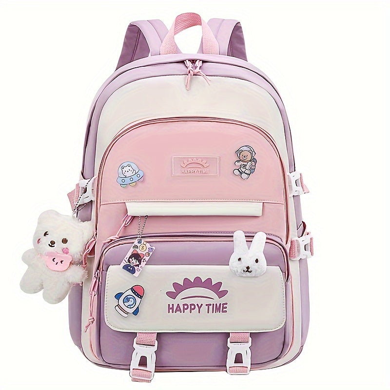 Chic Nylon Backpack for Girls