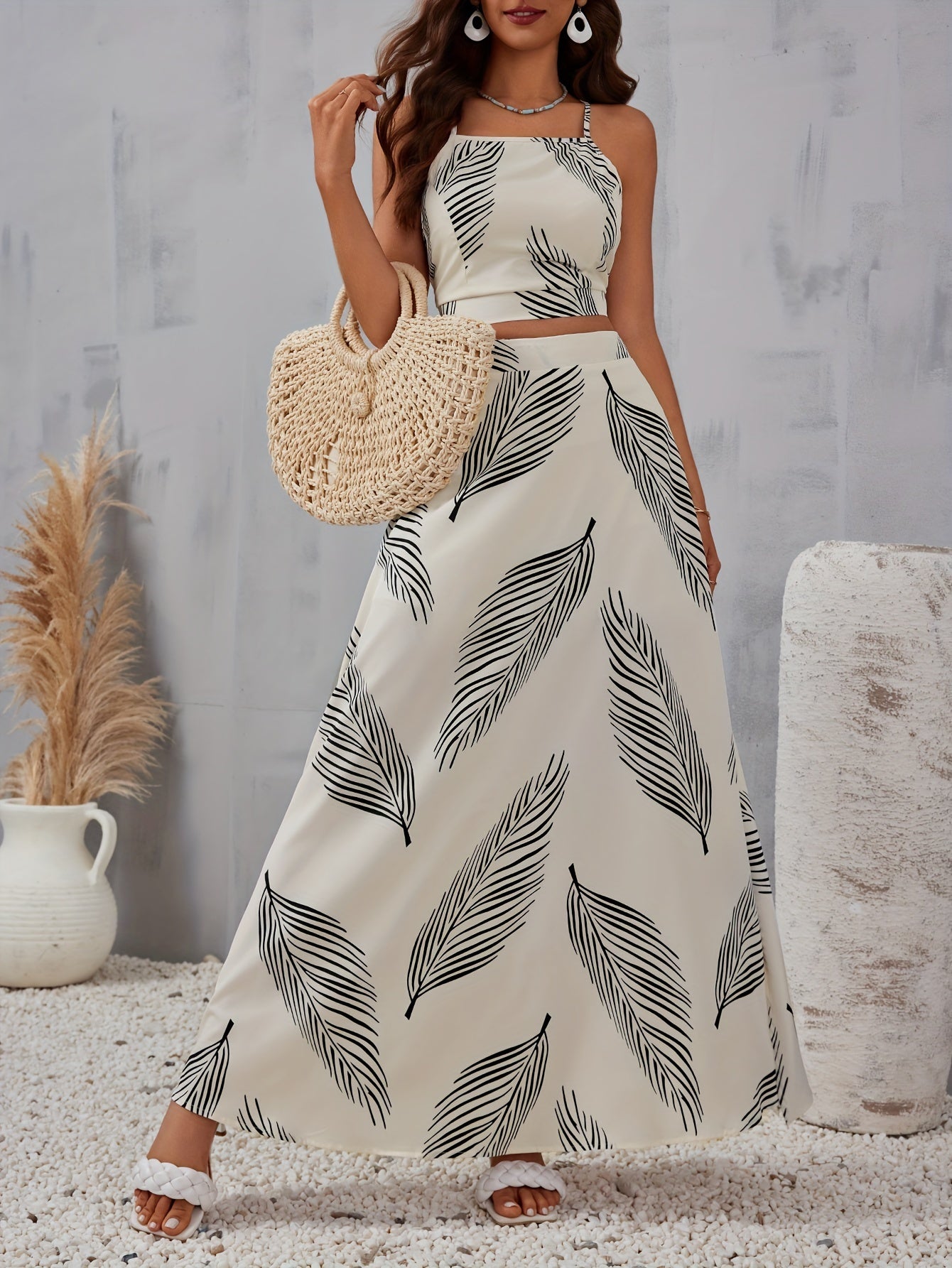Printed skirt set