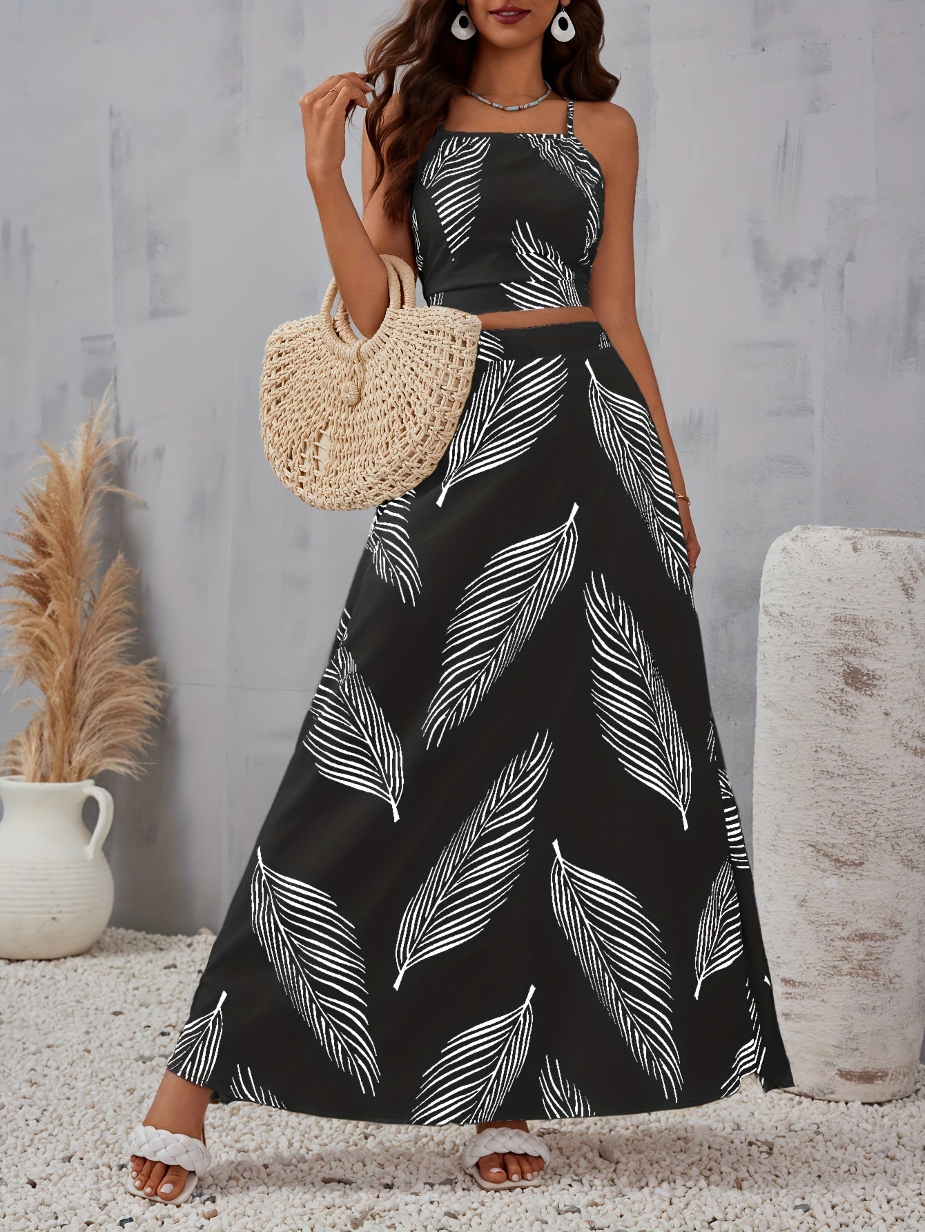 Printed skirt set