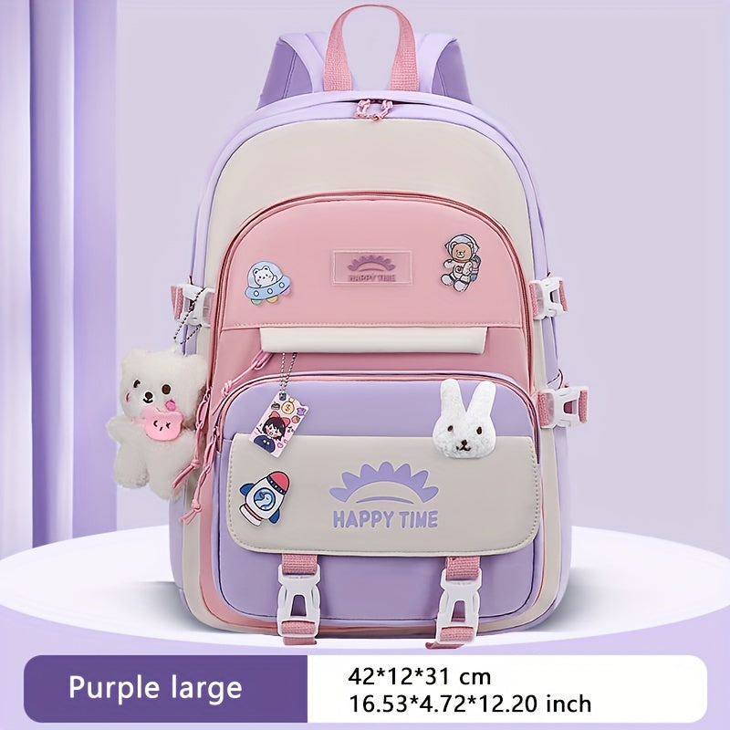 Chic Nylon Backpack for Girls