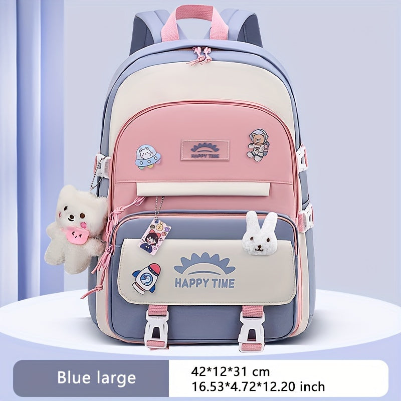 Chic Nylon Backpack for Girls