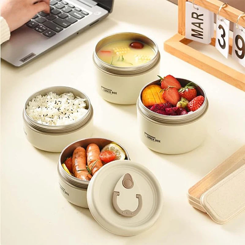 Thermal lunch box with 3 containers