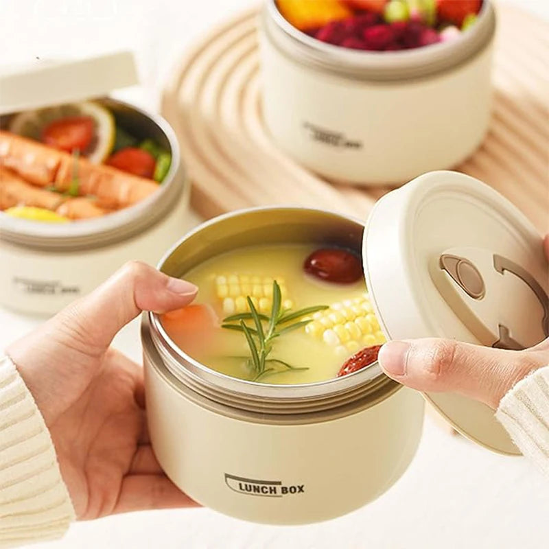 Thermal lunch box with 3 containers