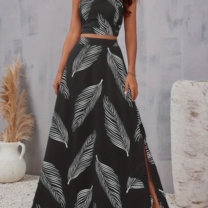Printed skirt set