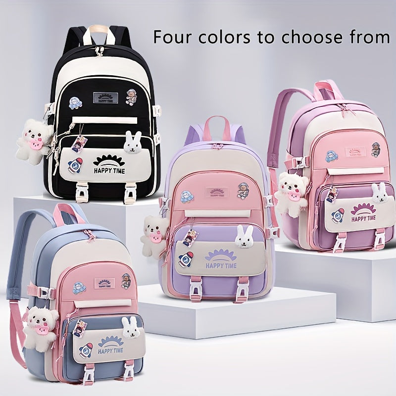 Chic Nylon Backpack for Girls