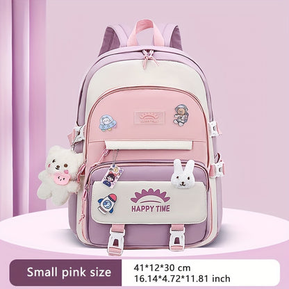Chic Nylon Backpack for Girls