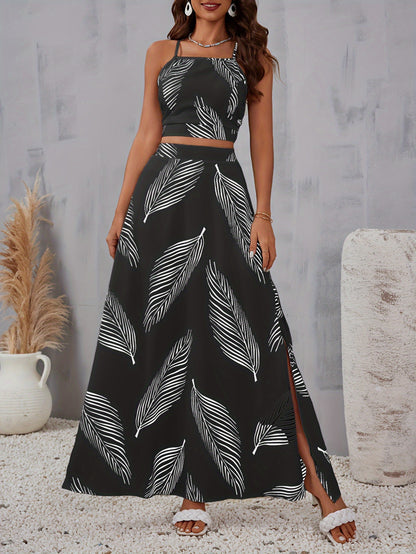 Printed skirt set