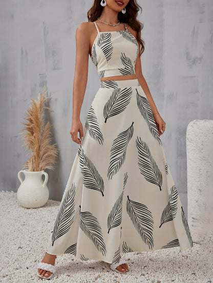 Printed skirt set