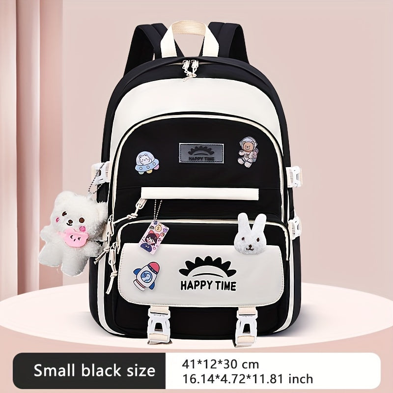 Chic Nylon Backpack for Girls