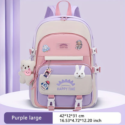Chic Nylon Backpack for Girls