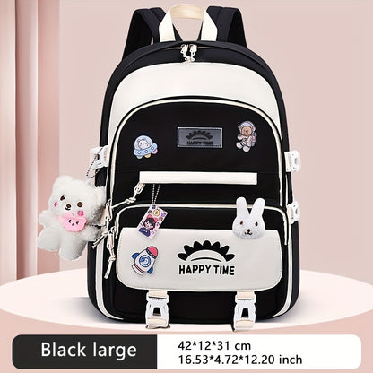 Chic Nylon Backpack for Girls