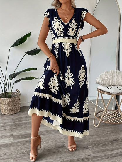 Women's Navy Blue Floral Print