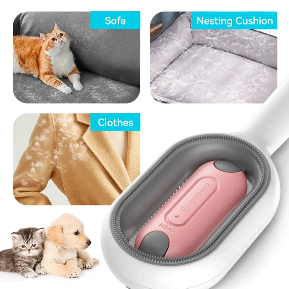 Multifunctional pet grooming brush