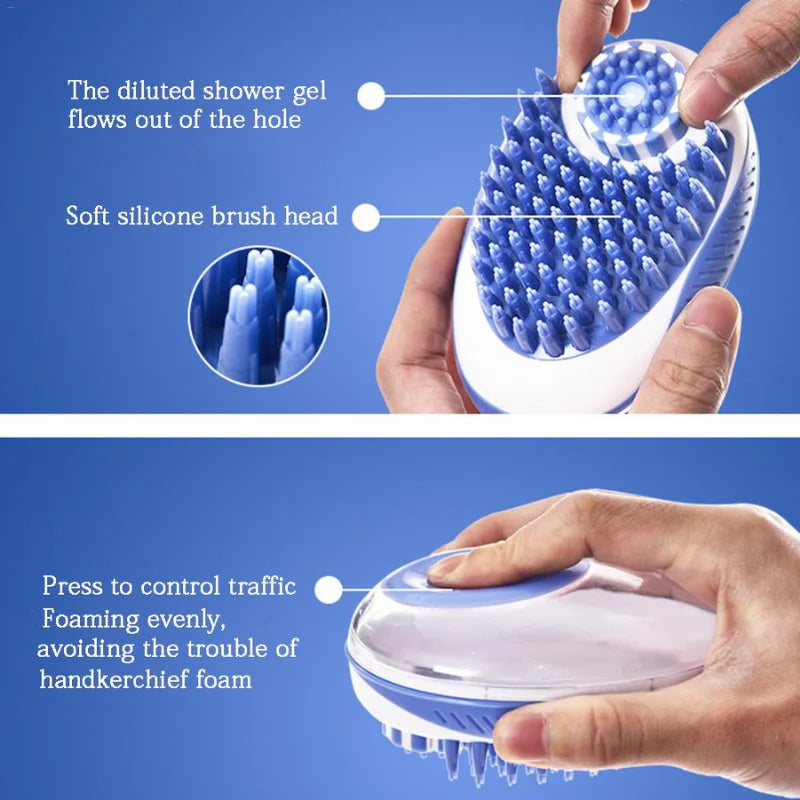 Pet bath and massage brush