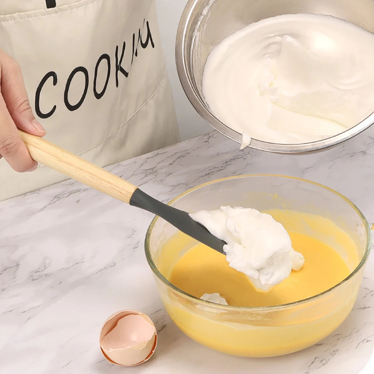 Silicone Kitchen Utensils with Non-Stick Storage Bucket