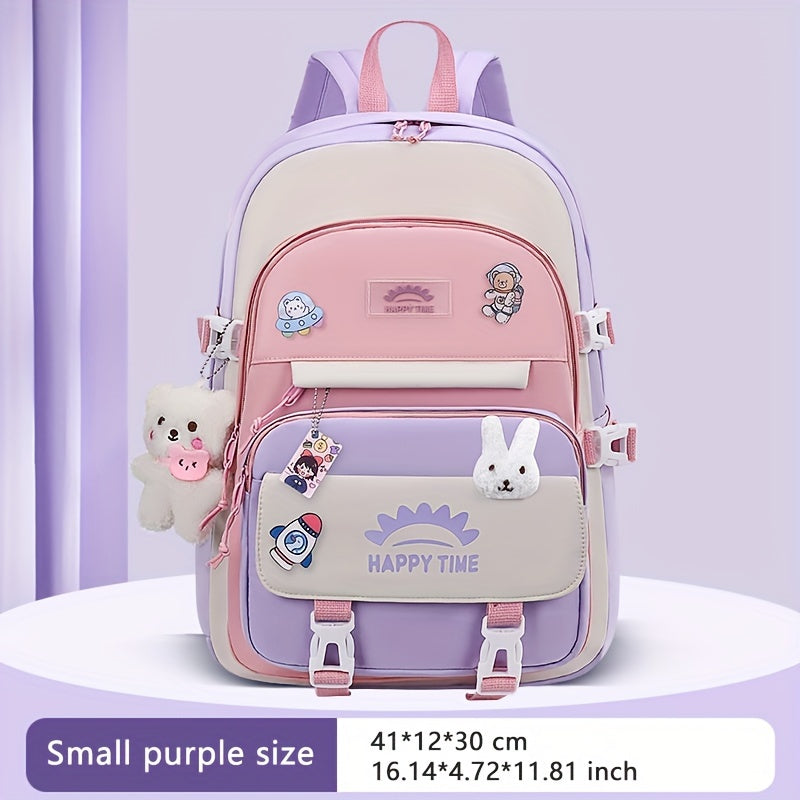 Chic Nylon Backpack for Girls