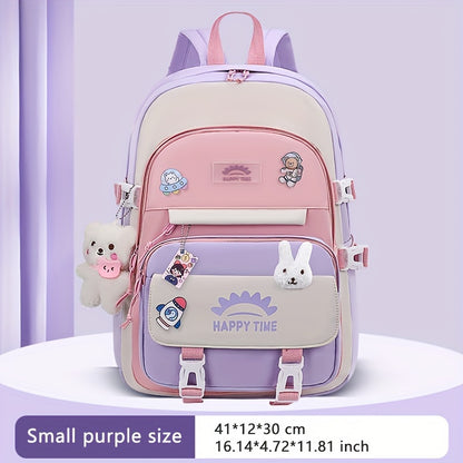 Chic Nylon Backpack for Girls