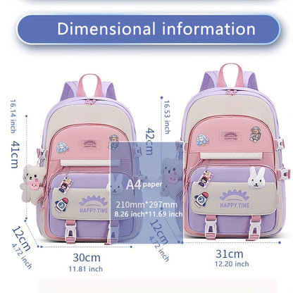 Chic Nylon Backpack for Girls
