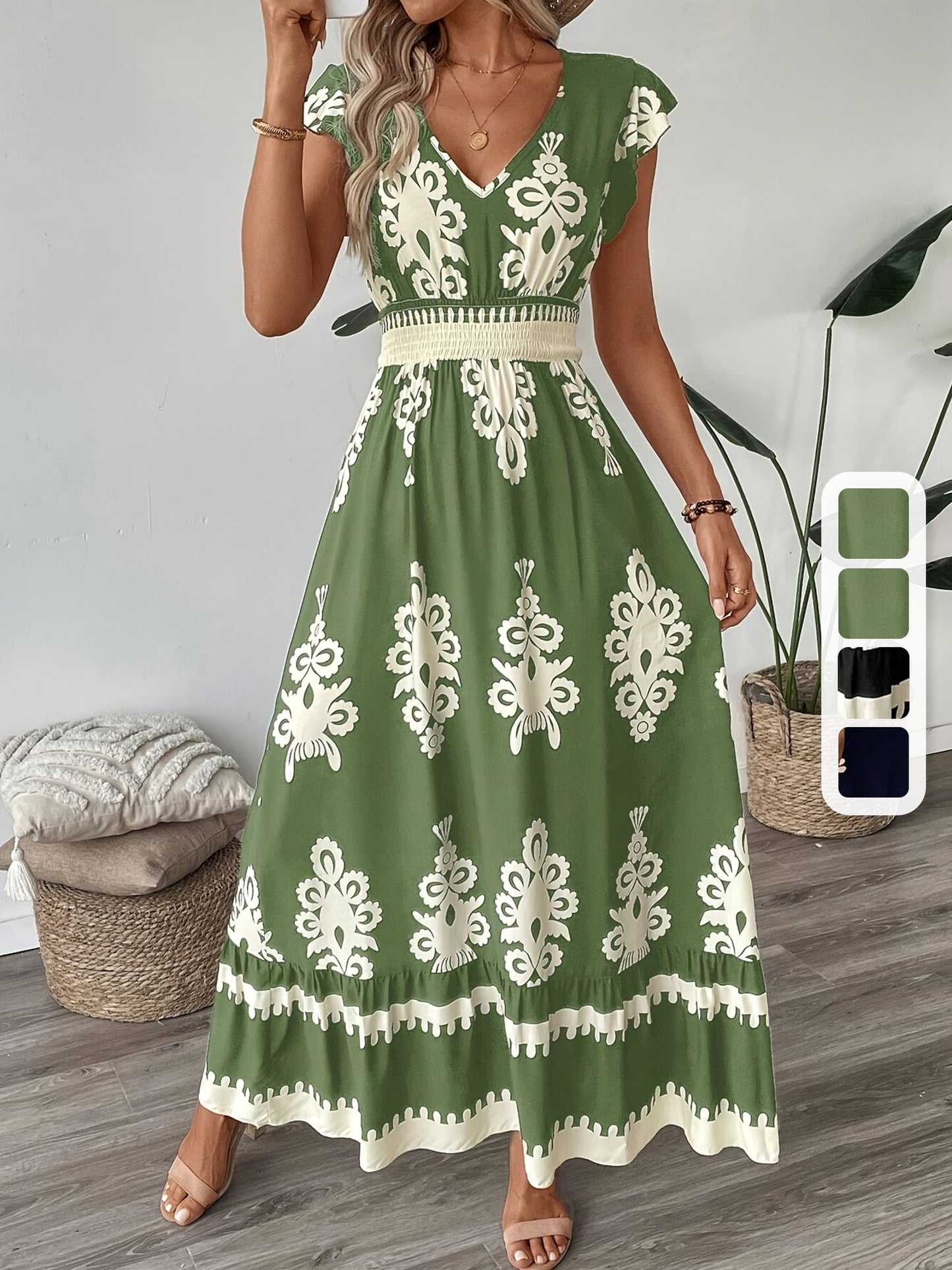 Women's Navy Blue Floral Print