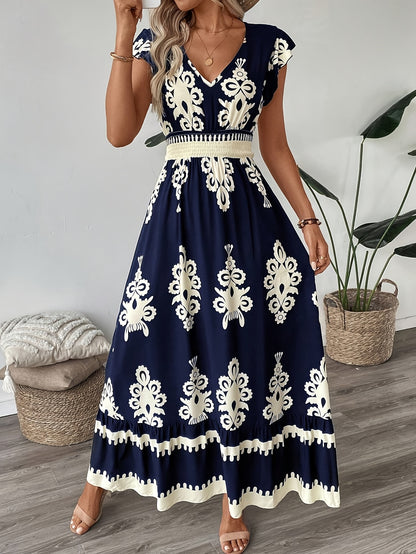 Women's Navy Blue Floral Print